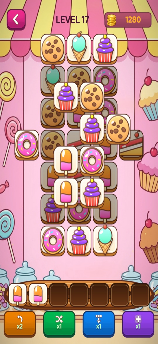 A pile of dessert tiles in a candy shop